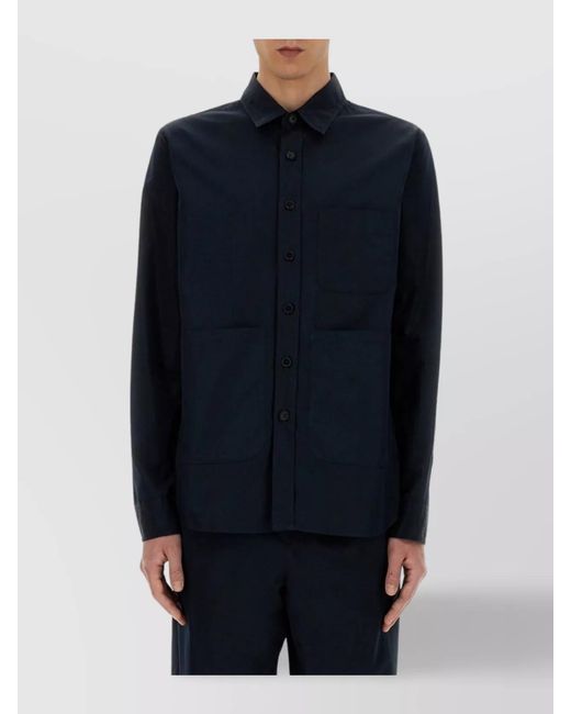 Aspesi Blue Cotton Shirt for men