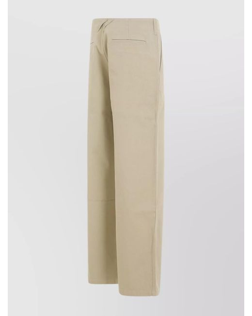 Burberry Natural Cotton Straight-Leg Trousers for men