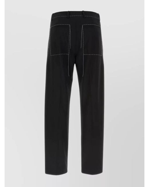 Off-White c/o Virgil Abloh Black Regular-Fit Straight-Leg Trousers for men