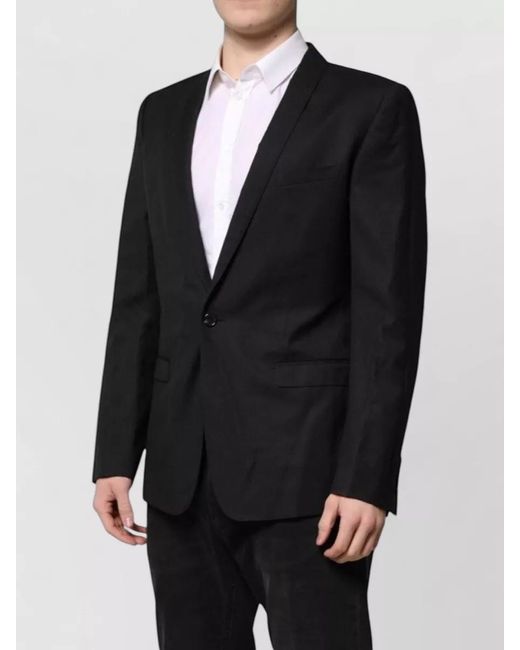 Dolce & Gabbana Black Wool Single-Breasted Suit Jacket for men