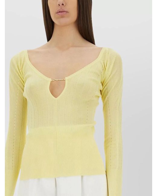 Jacquemus Yellow Slim-Fit Top