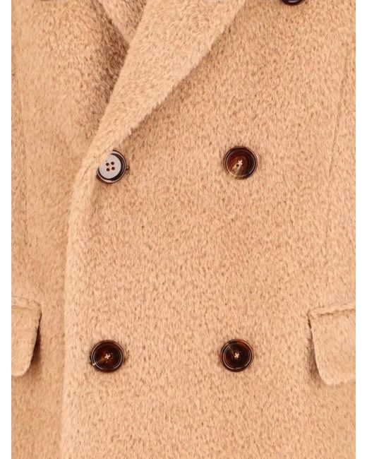 Dolce & Gabbana Natural Double-Breasted Coat for men