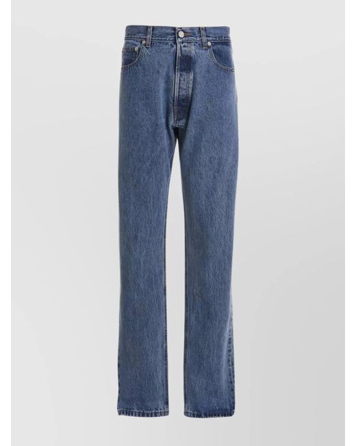VTMNTS Blue Denim Straight-Leg Trousers for men