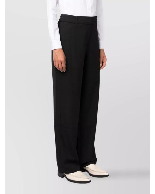 Studio Nicholson Black High-Rise Wide-Leg Trousers