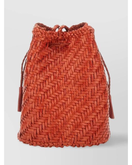 Dragon Diffusion Red Tan Pompom Double Jump Bag