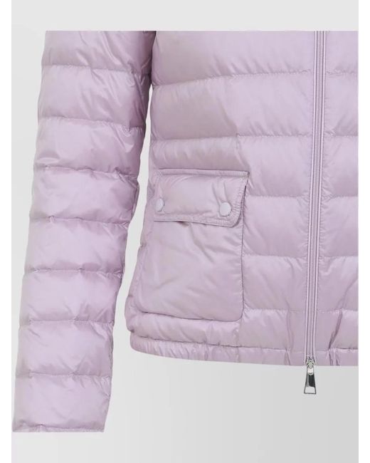 Moncler Purple Down Quilted Short Puffer Jacket