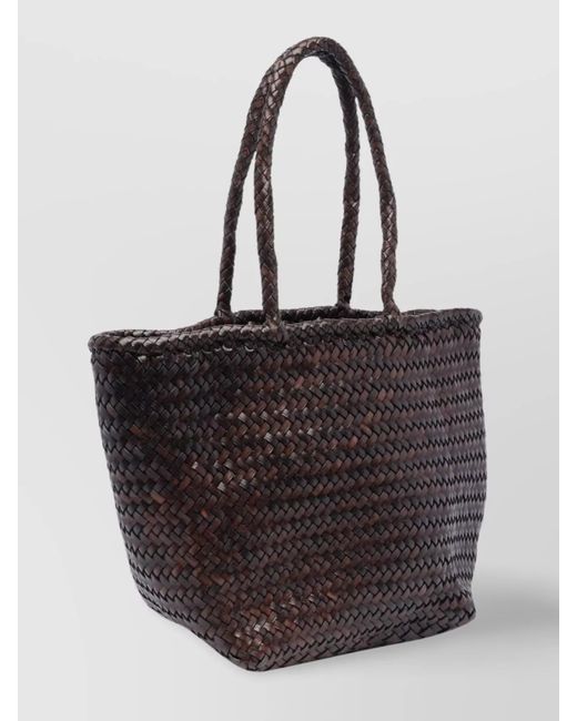 Dragon Diffusion Black Tote Bag Handwoven Dual Straps