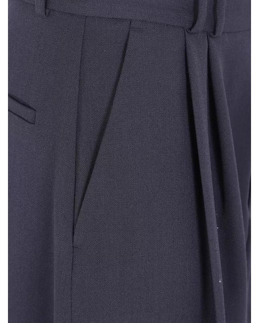 Studio Nicholson Blue Tailored Volume Pant Pleats Belt Loops Pockets for men