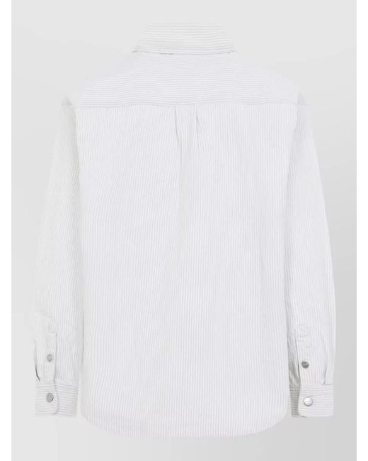 Carhartt White Mercer Jacket Buttoned Pockets And Cuffs for men