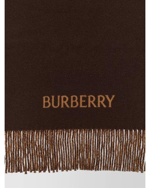Burberry Brown Cashmere Reversible Scarf for men