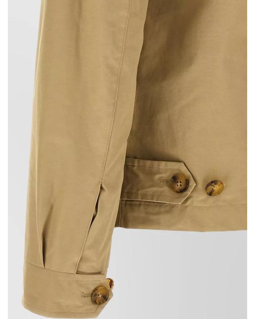 Baracuta Natural G4 High Collar Jacket Buttons Pockets Cuffs for men