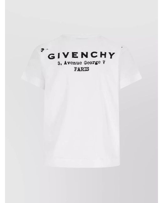 Givenchy White Cotton Logo Print Short Sleeve T-Shirt