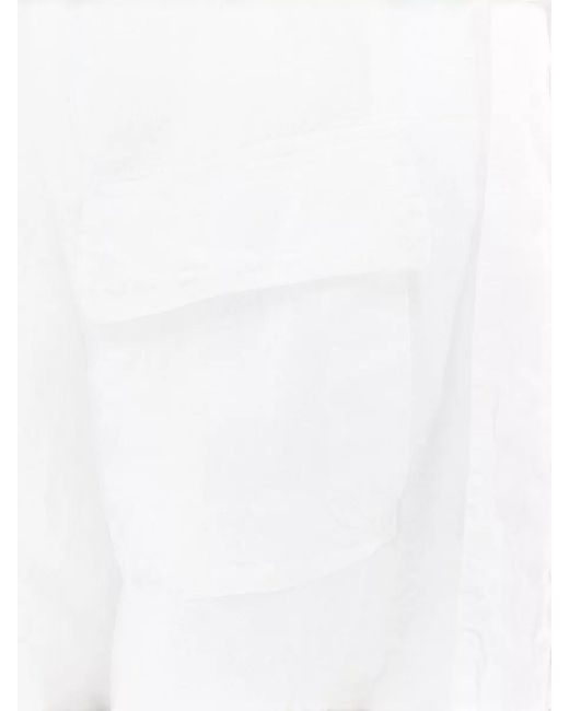 Aspesi White Long Sleeve Casual Shirt Chest Pockets for men