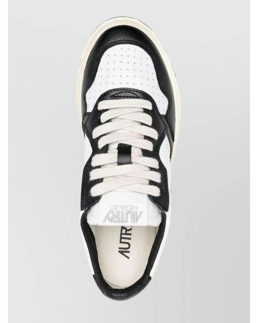 Autry Metallic Leather Low Top Sneakers