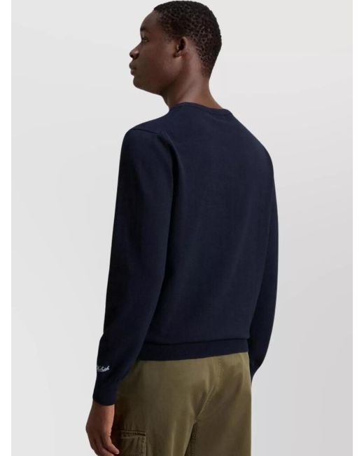 Woolrich Blue Crew Neck Knitwear Sweaters for men