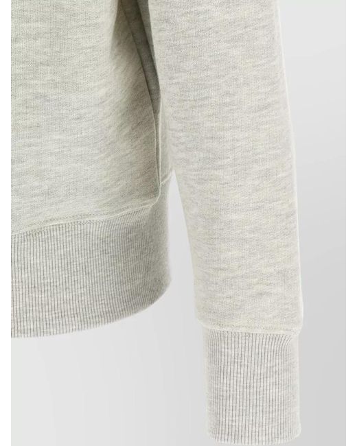 Autry White Sweatshirt Crew Neck Logo Embroidery Ribbed Cuffs Hem for men