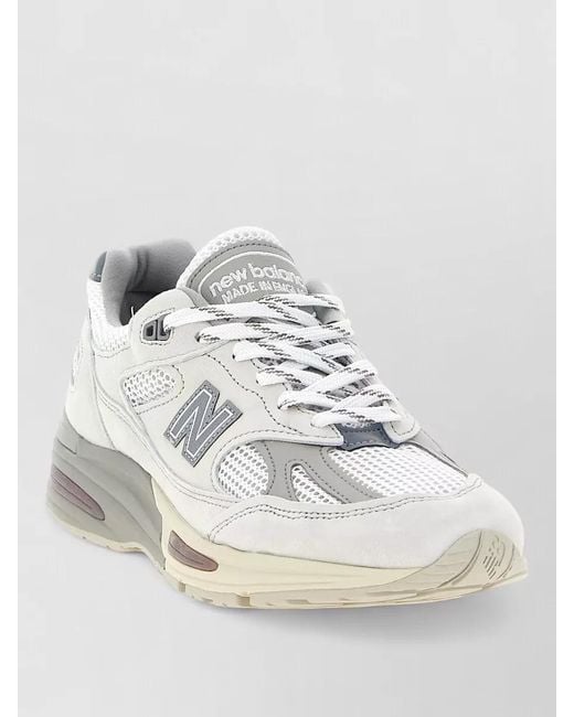 New Balance White Low-Top Sneakers for men