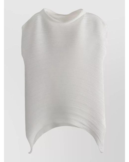 Pleats Please Issey Miyake Gray Short-Sleeve Shirt