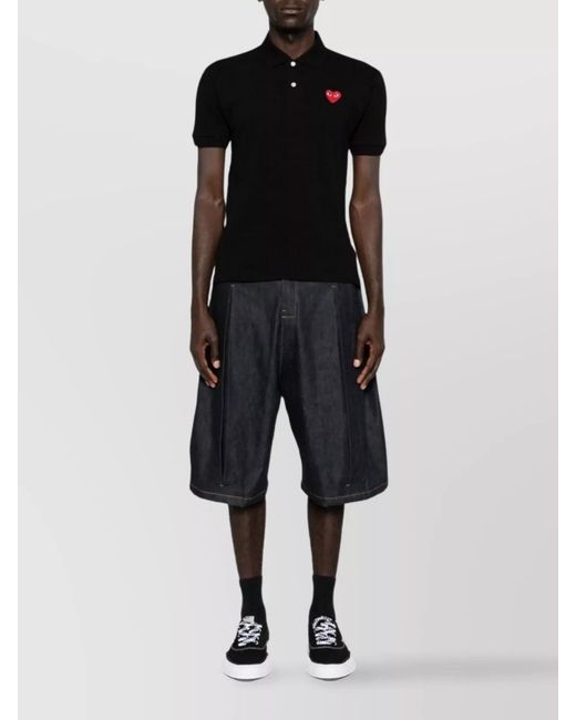Comme des Garçons Black Cotton Logo Piqué Polo Shirt for men