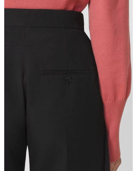 Lanvin Blue Ruffled Straight Trousers