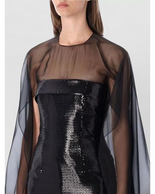 Alberta Ferretti Black Sequin Mini Dress