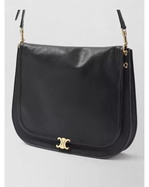 Céline White Soft Triomphe Crossbody Handbag