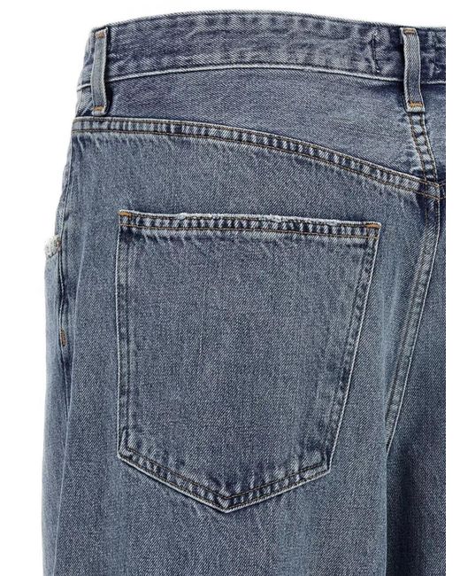 Agolde Blue Denim Wide-Leg Jeans