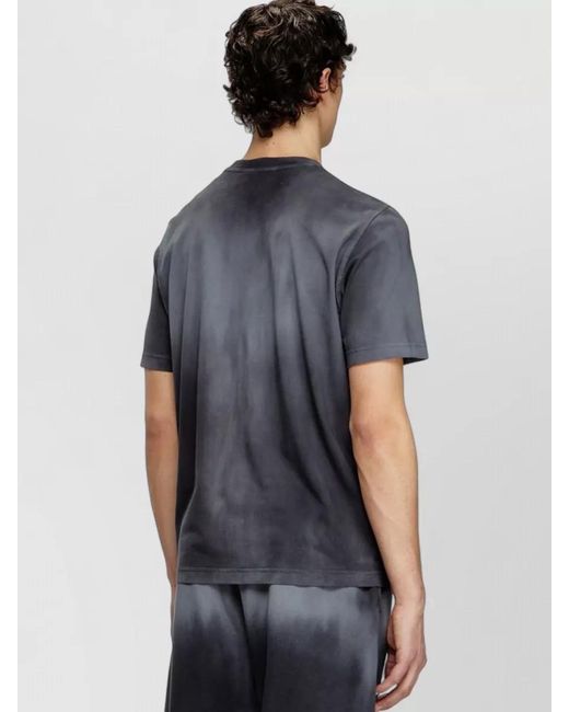DIESEL Blue Logo-Embroidered T-Shirt for men