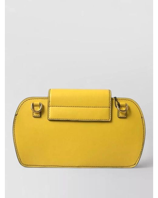 Dolce & Gabbana Yellow Leather Dg Logo Sicily Shoulder Bag