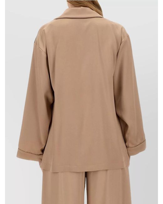 Max Mara Natural Logo-Embroidered Shirt