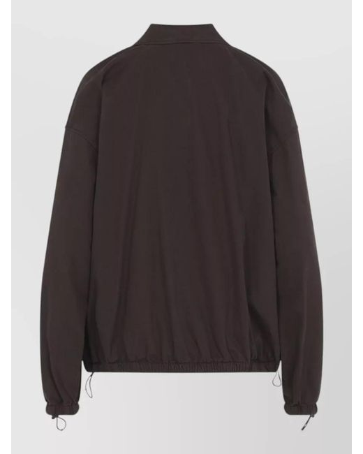Miu Miu Black Cotton Blouson Relaxed Silhouette Utility Design