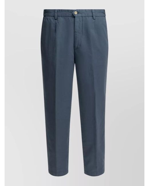Briglia 1949 Blue Tailored Trousers Featuring Front And Back Pockets for men