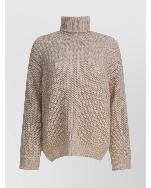 Herno Natural Wool And Alpaca Turtleneck Sweater