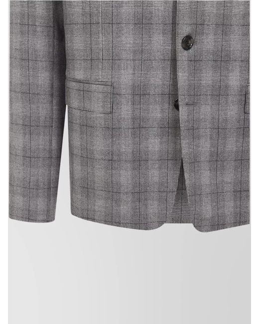 Céline Gray Cashmere Wool Checked Blazer for men