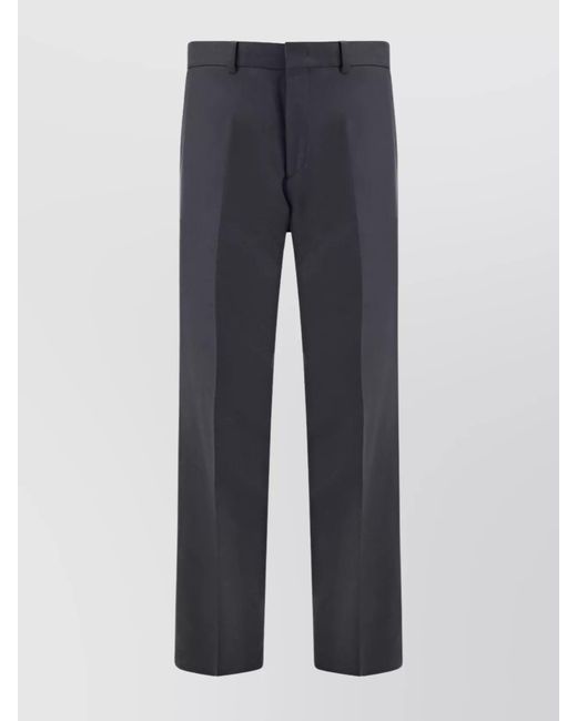 Fendi Blue Cashmere Straight-Leg Trousers for men