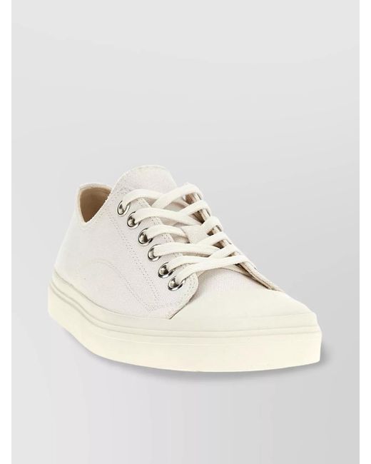 Moschino Natural Canvas Low-Top Sneakers