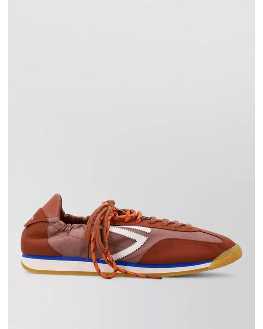 PURAAI Brown Panther Sneakers Contrasting Sole Textured Outsole