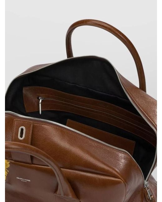 Golden Goose Deluxe Brand Brown Vita Large Shoulder Bag Detachable Strap