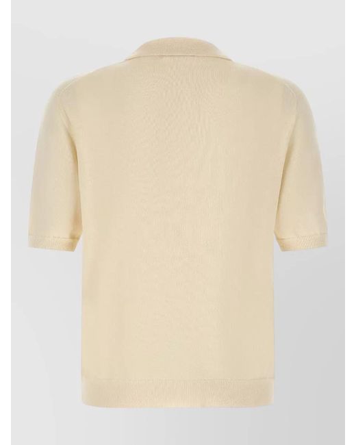 Zanone Natural Cotton Knit Polo Shirt for men