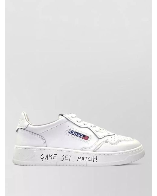 Autry Gray Medalist Low Top Leather Sneakers