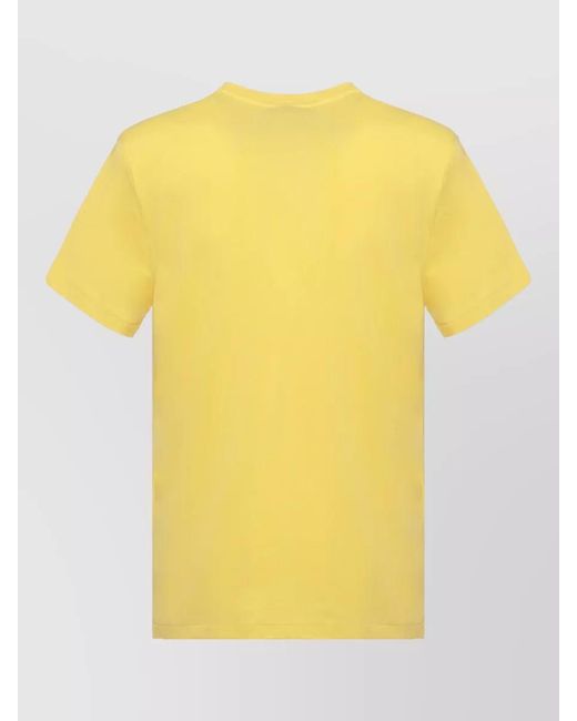 Ralph Lauren Yellow Crew Neck Cotton Short Sleeve T Shirt for men