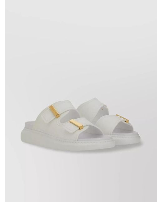 McQueen White Oversized Sandals