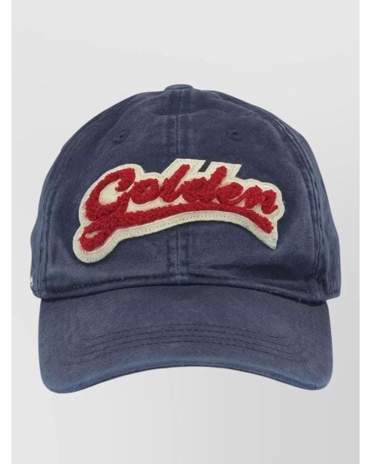 Golden Goose Deluxe Brand Blue Baseball Cap Curved Brim Eyelet Vents