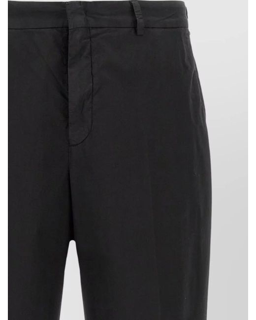 Cellar Door Black Nuv Pants Tailored Cut Belt Loops for men