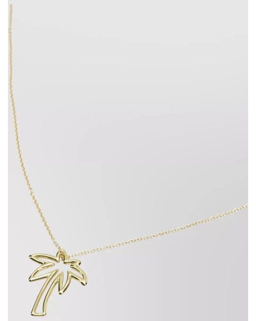 Aliita White Palm Tree Pendant Necklace On Delicate Chain