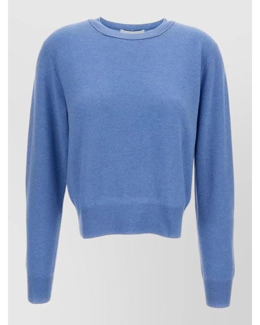 Lisa Yang Blue Cashmere Long-Sleeve Sweater
