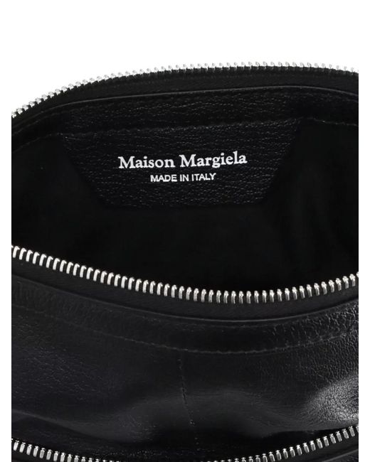 Maison Margiela Black Leather Tote Bag Shoulder Strap Handles