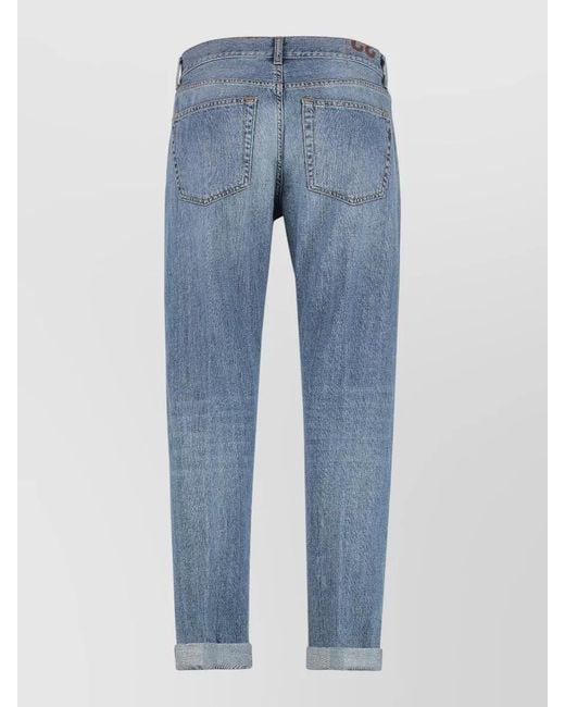 Dondup Blue Bray Regular Fit Denim Five Pocket Jeans for men