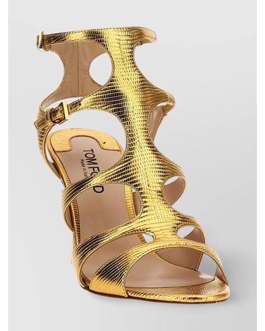 Tom Ford Metallic Leather Paradis Sandals