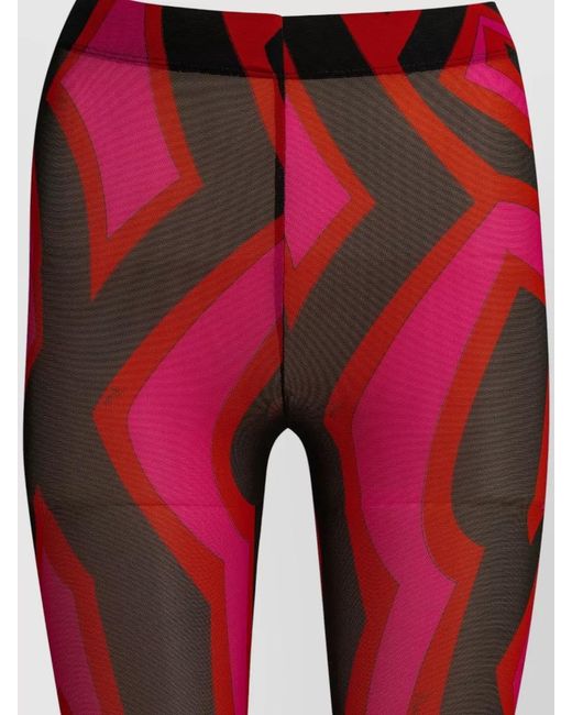 Emilio Pucci Red Printed Leggings